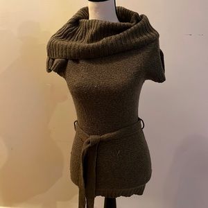 Dots Olive Green Sweater Dress S